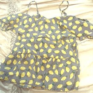 Tank top/Off shoulder Lemon top